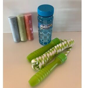 New Kids Jump Rope Chalk and Bubbles Outdoor Play Set Fun Activity Easter Basket